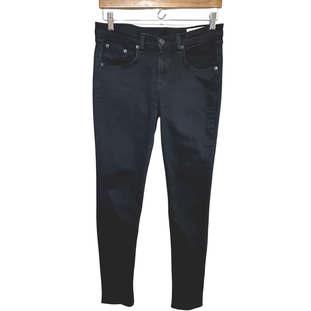 Rag & Bone Skinny Jeans Womens 29x30 Black Denim Minimalist Grunge Made in USA